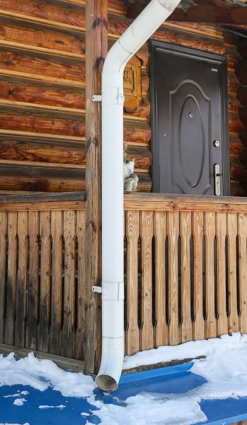 Porch Downspout Installation in Heber City